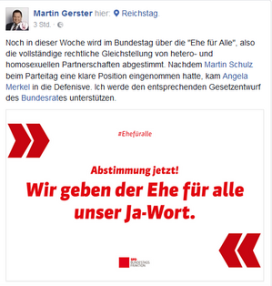 Martin Gerster (SPD) wird für die Ehe für alle stimmen.